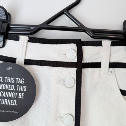 Sass & Bide The Circus Ball Mini Skirt White/Black Size 36