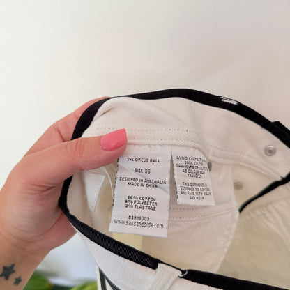 Sass & Bide The Circus Ball Mini Skirt White/Black Size 36