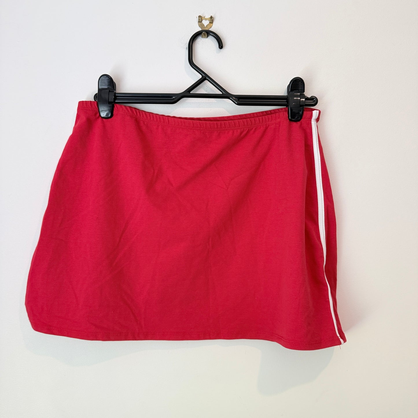 Cotton On Bella Mini Skirt Crimson Side Stripe Size L