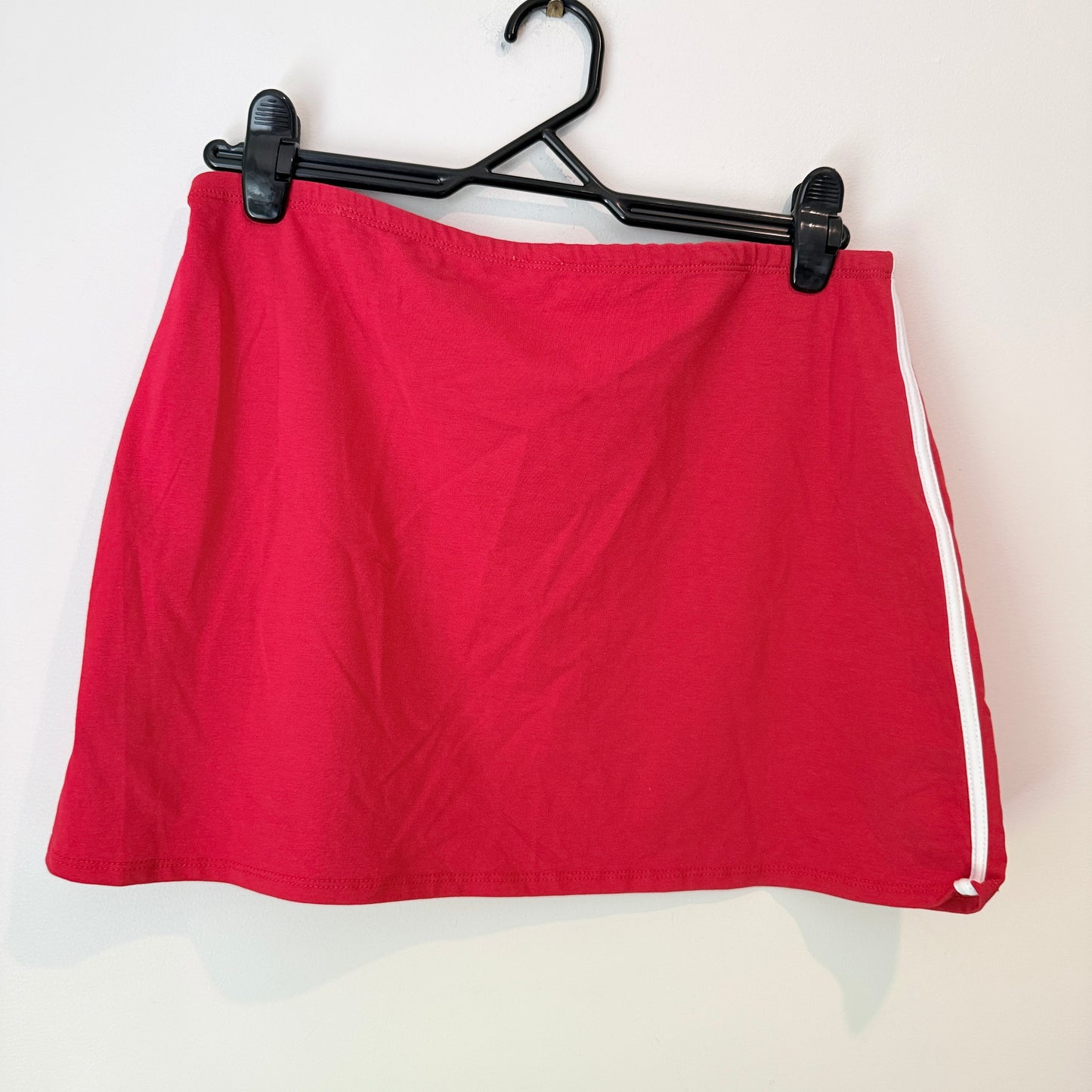 Cotton On Bella Mini Skirt Crimson Side Stripe Size L