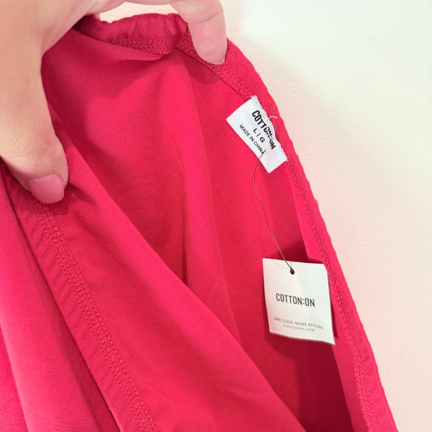 Cotton On Bella Mini Skirt Crimson Side Stripe Size L