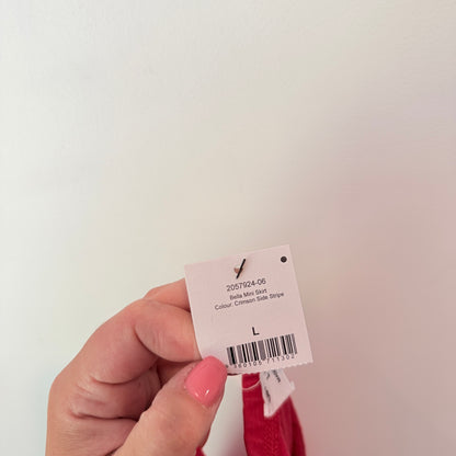 Cotton On Bella Mini Skirt Crimson Side Stripe Size L