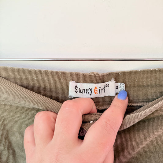 Sunny Girl Size 14 – Corduroy Mini Skirt