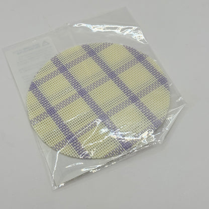 Francfranc Check Coaster Purple 2 Pack