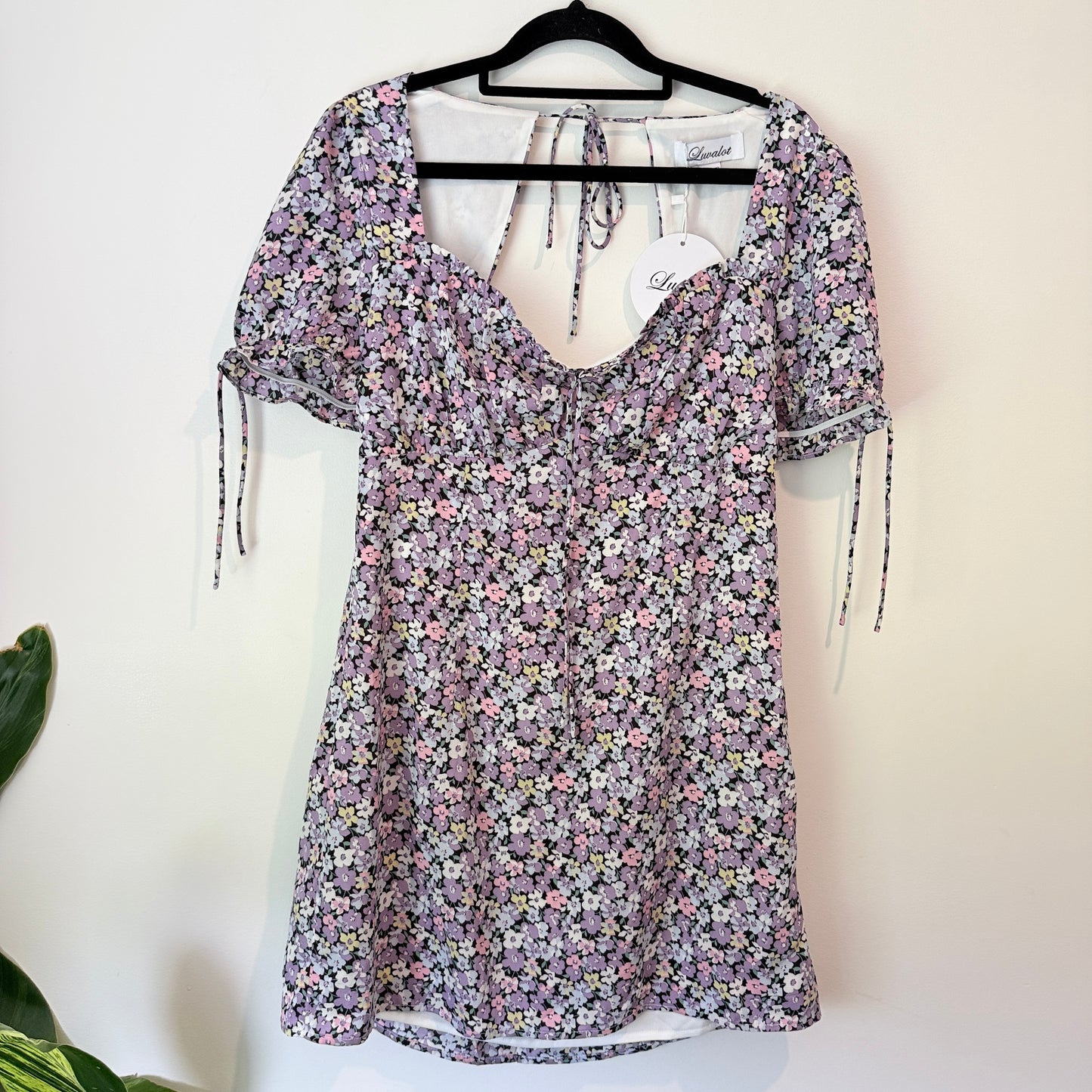 showpo purple floral dress Monaco Midi Dress