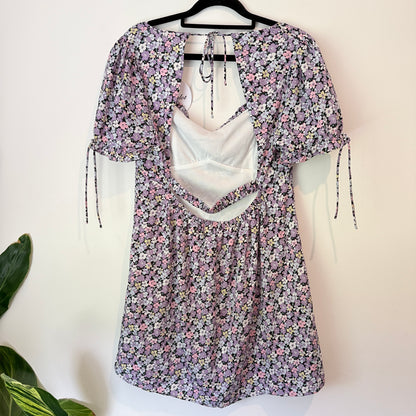 Showpo Felicity Dress Purple Floral Size 12