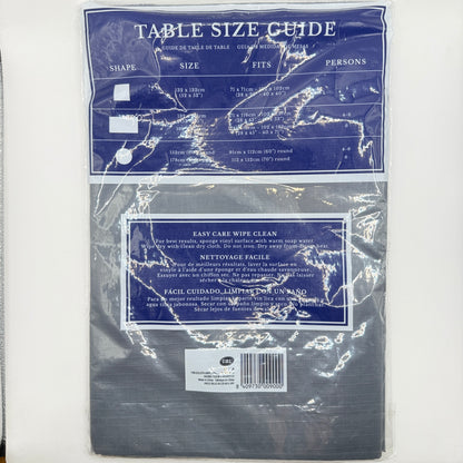 Round Vinyl Flannel-Backed Tablecloth 152cm