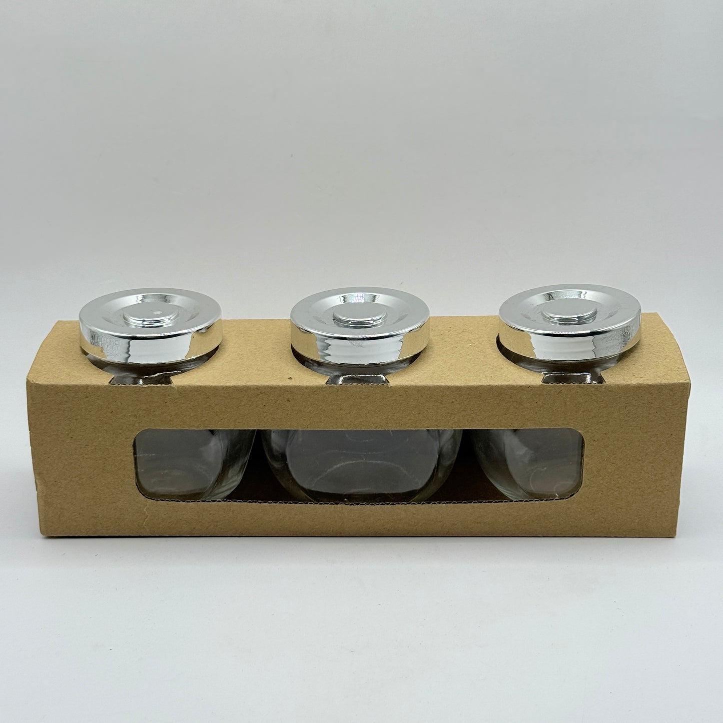 Living & Co 3pc 150ml Glass Storage Canister Set