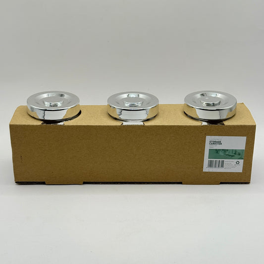 Living & Co 3pc 150ml Glass Storage Canister Set