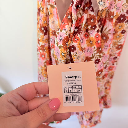 Showpo Falling in Love Dress Sahara Ditsy Floral Size 8