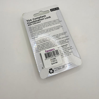 Korjo TSA Combination Lock – with Indicator