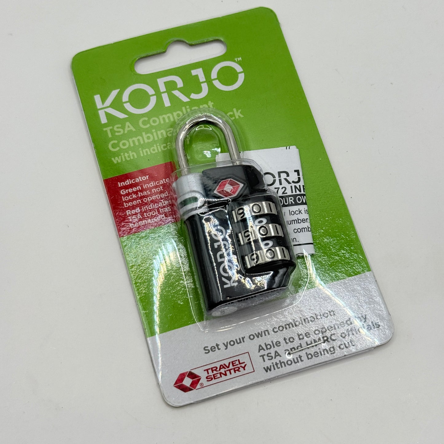 Korjo TSA Combination Lock with Indicator – Single