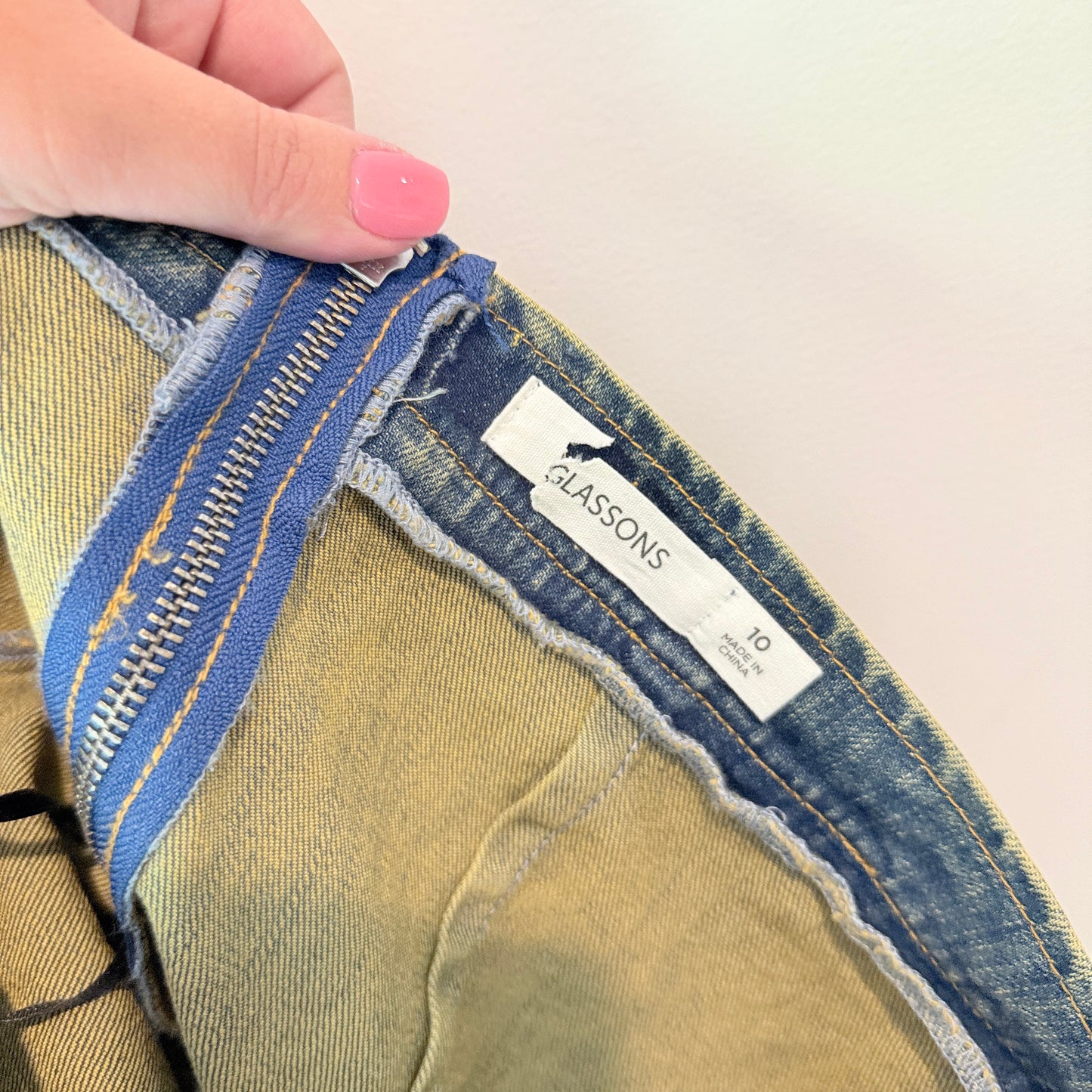 Glassons Strapless Denim Mini Dress Size 10