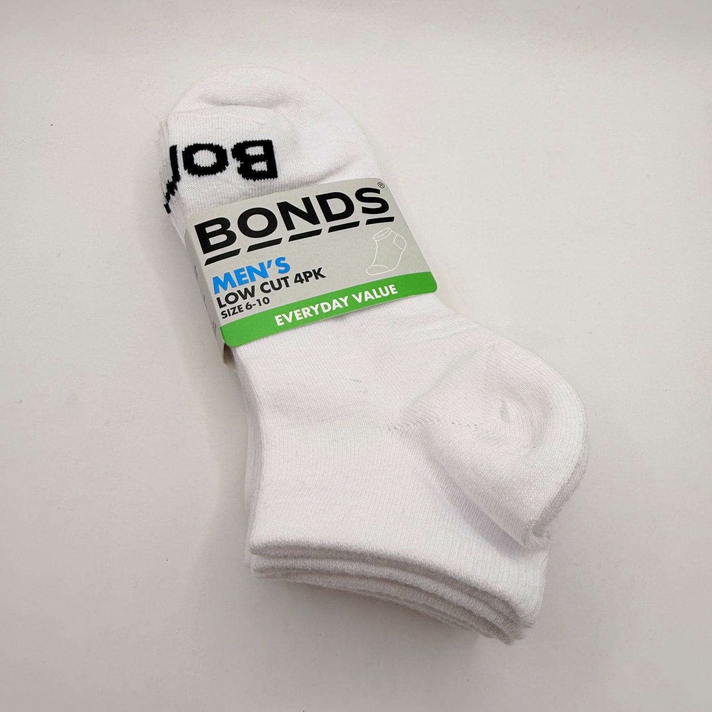 Bonds Men’s Low Cut Socks 4PK
