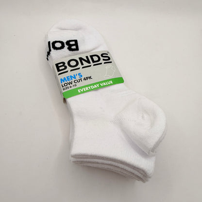 Bonds Men’s Low Cut Socks 4PK