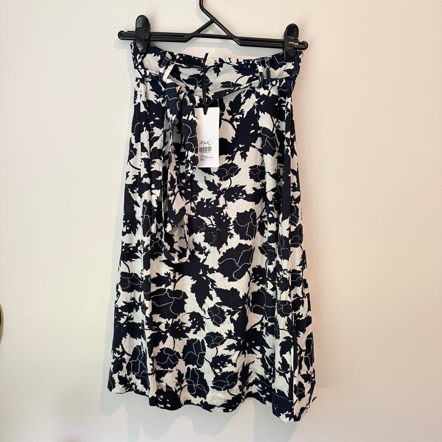 Max Tie Waist Skirt Shadow Floral Size 8