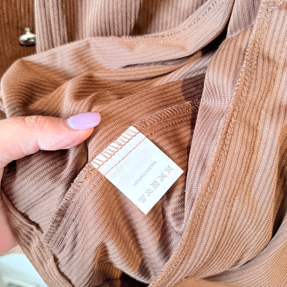 Unknown Brand Brown Corduroy Button-Up Jacket – Size XL