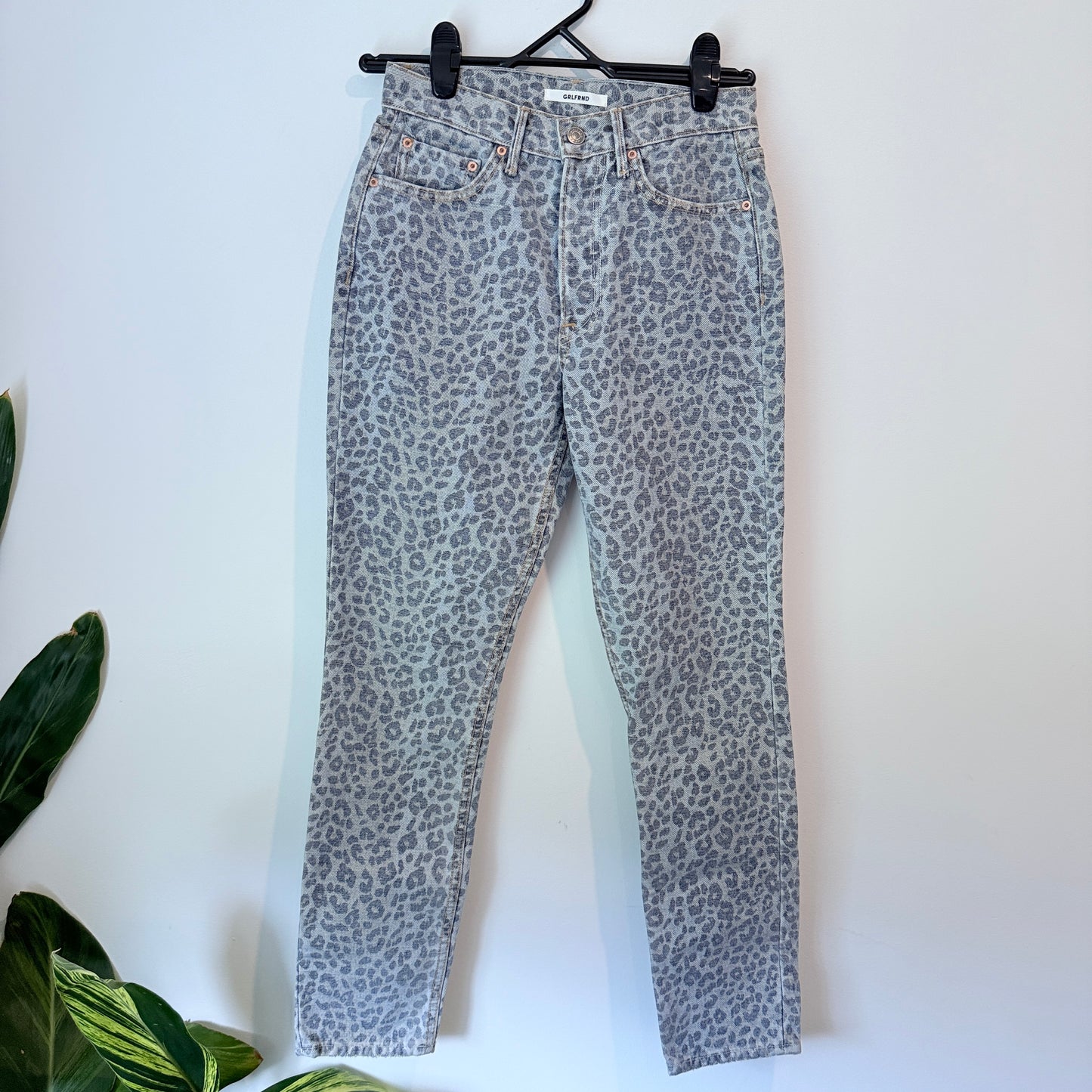 GRLFRND The Karolina High-Rise Skinny Jean - Leopard Print - Size 25