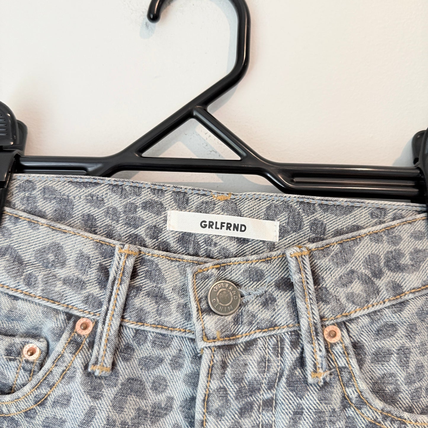 GRLFRND The Karolina High-Rise Skinny Jean - Leopard Print - Size 25