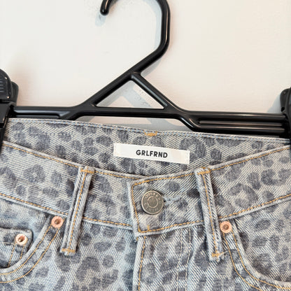 GRLFRND The Karolina High-Rise Skinny Jean - Leopard Print - Size 25