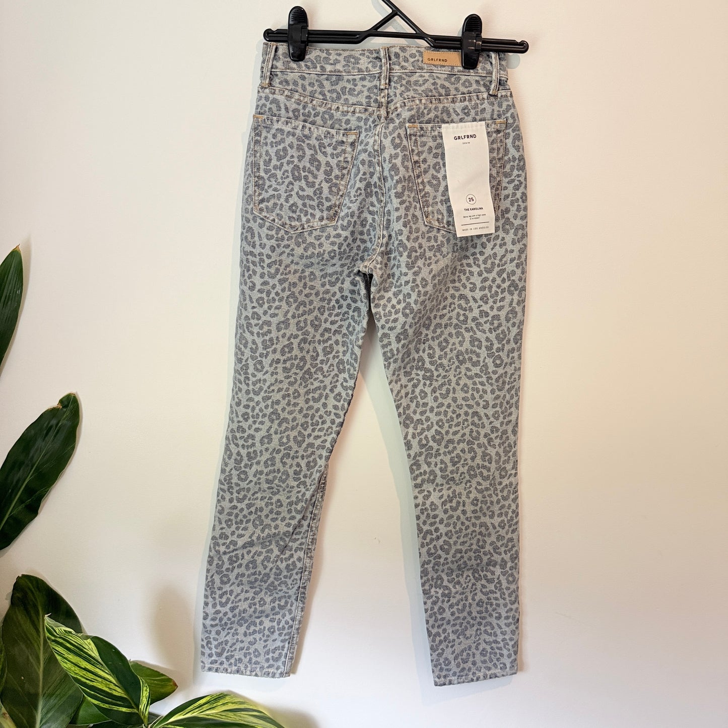 GRLFRND The Karolina High-Rise Skinny Jean - Leopard Print - Size 25