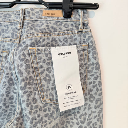 GRLFRND The Karolina High-Rise Skinny Jean - Leopard Print - Size 25