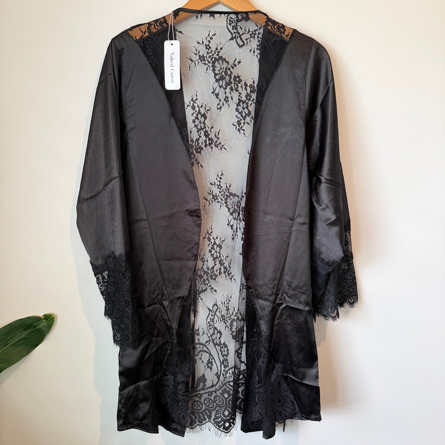 Naked Curve Black Lace Kimono Robe – M/L