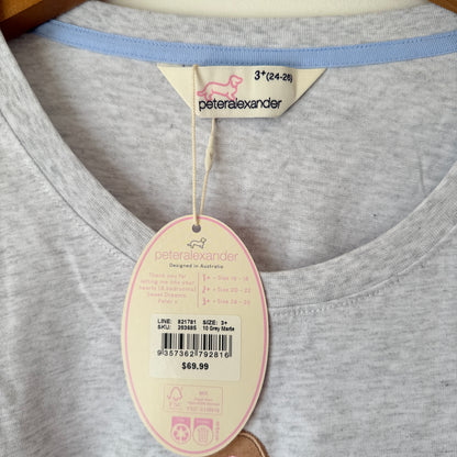 Peter Alexander Bunny Long Sleeve Top – Grey Marle 3+ (24-26)