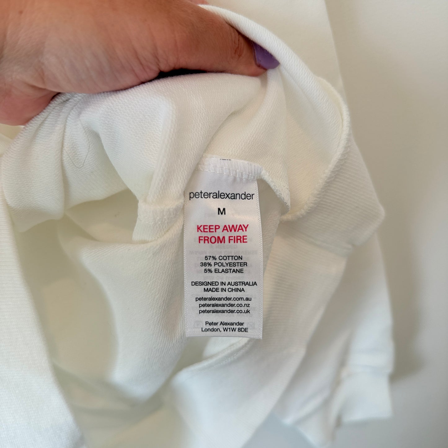 Peter Alexander Dog Sweat Top – Cream Size M