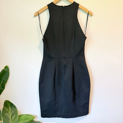 Lover The Panel Black Lace High-Neck Bodycon Dress - Size 6