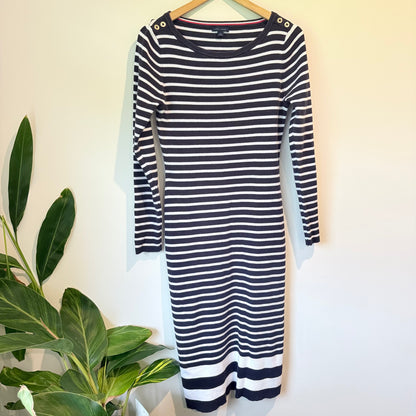 Tommy Hilfiger Ribbed Knit Striped Sweater Dress – Size L