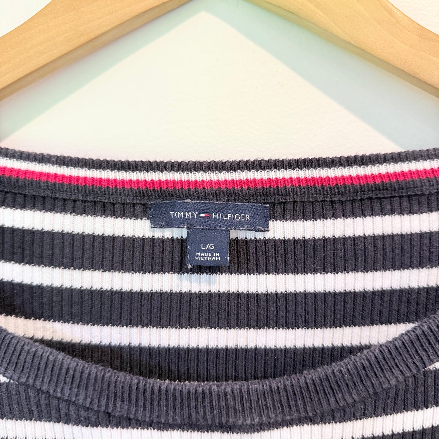 Tommy Hilfiger Ribbed Knit Striped Sweater Dress – Size L