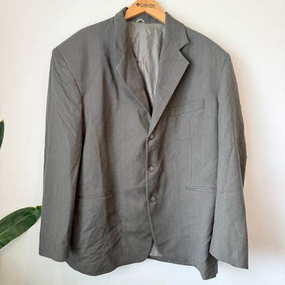 Ash Hot For Men Suit Jacket – Grey Pinstripe 46