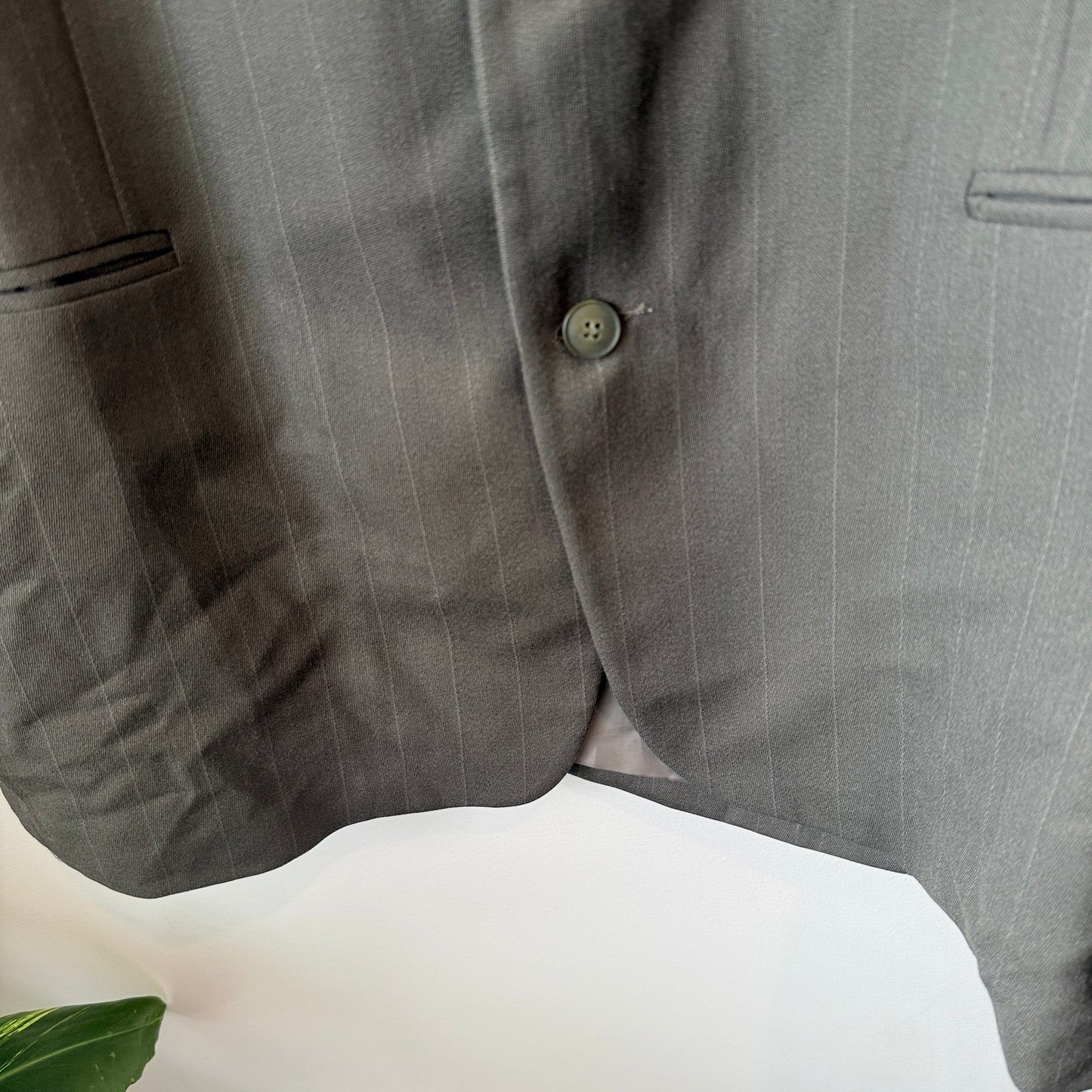 Ash Hot For Men Suit Jacket – Grey Pinstripe 46