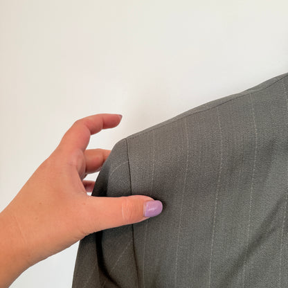 Ash Hot For Men Suit Jacket – Grey Pinstripe 46