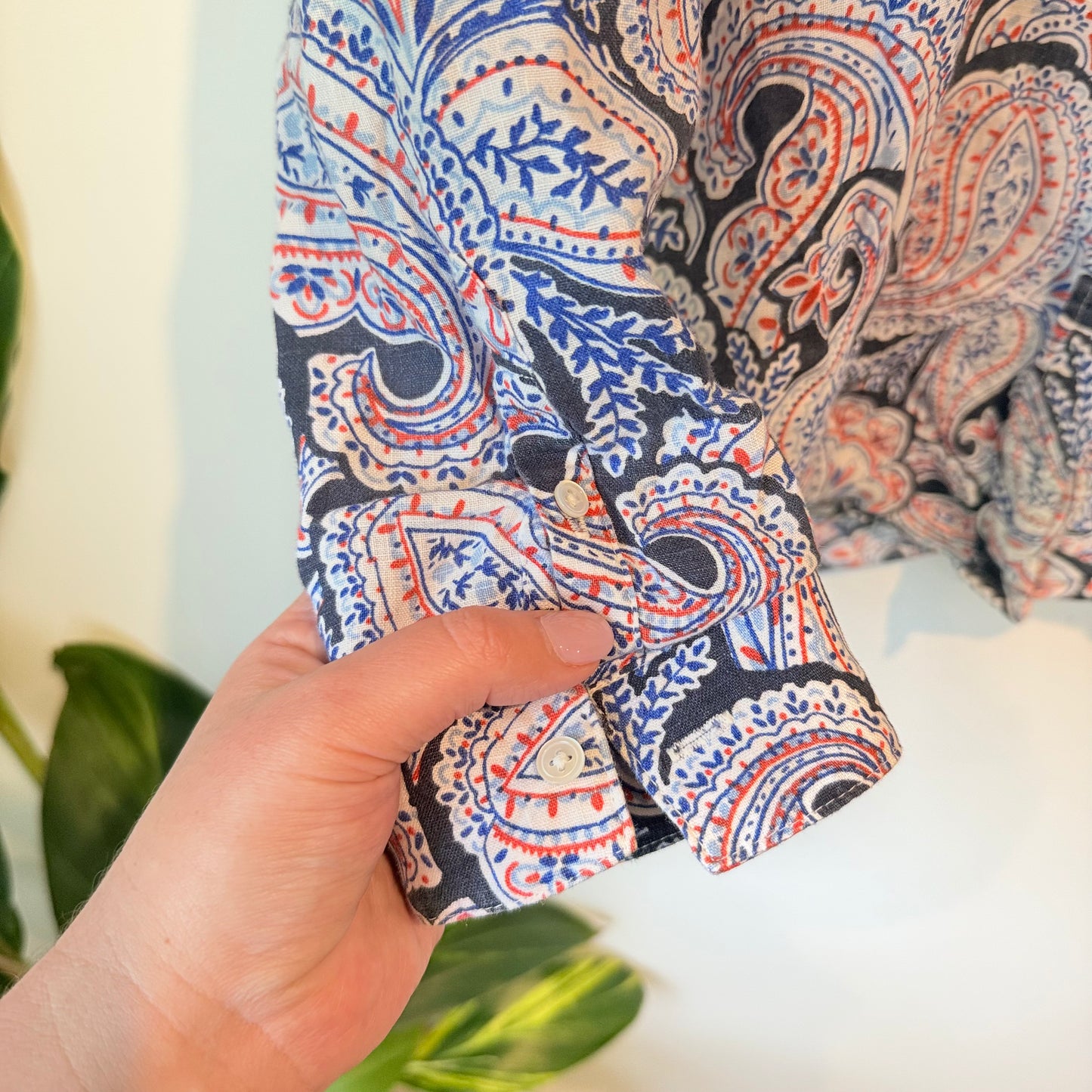 Trenery Paisley French Linen – Size M