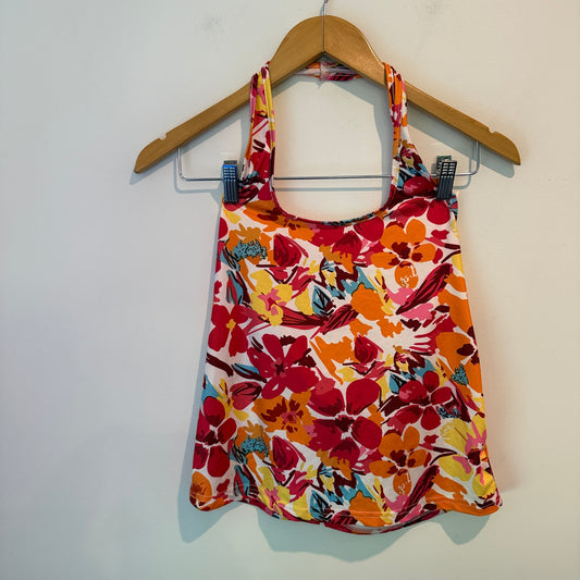 Brand Unknown Size U/Arm to U/Arm 38cm Vibrant Floral Print Halterneck Top