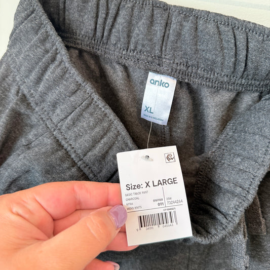 Anko Charcoal Basic Track Pants – Size XL
