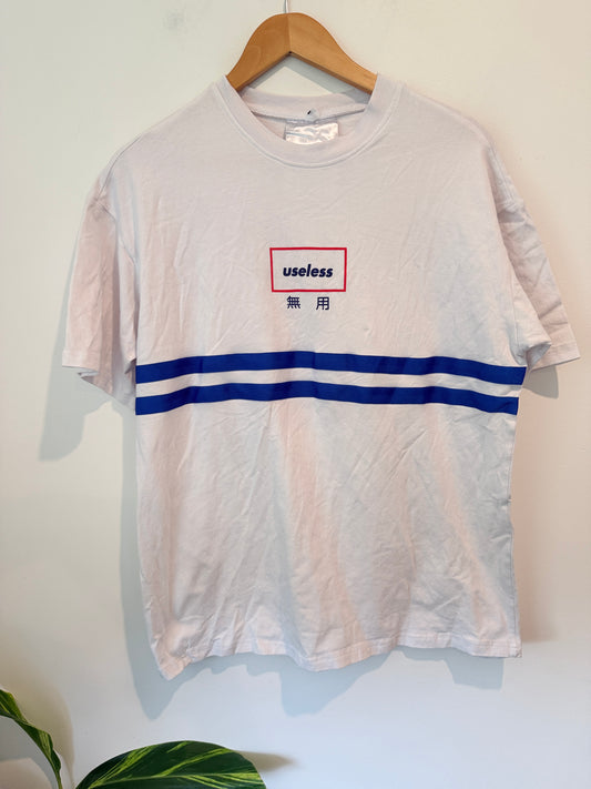 Kim Nam Woo Size XL (M-L fit) White Graphic T-Shirt