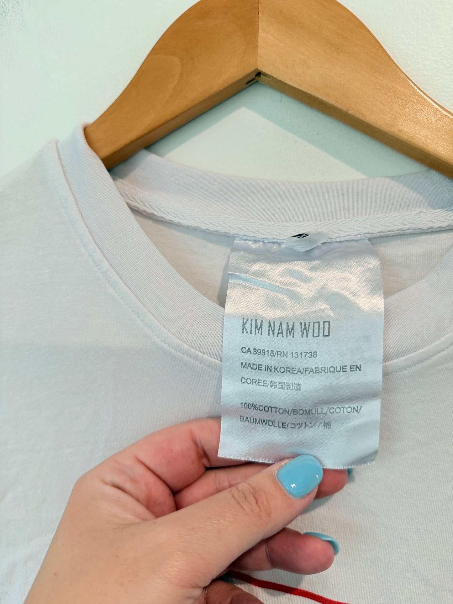 Kim Nam Woo Size XL (M-L fit) White Graphic T-Shirt