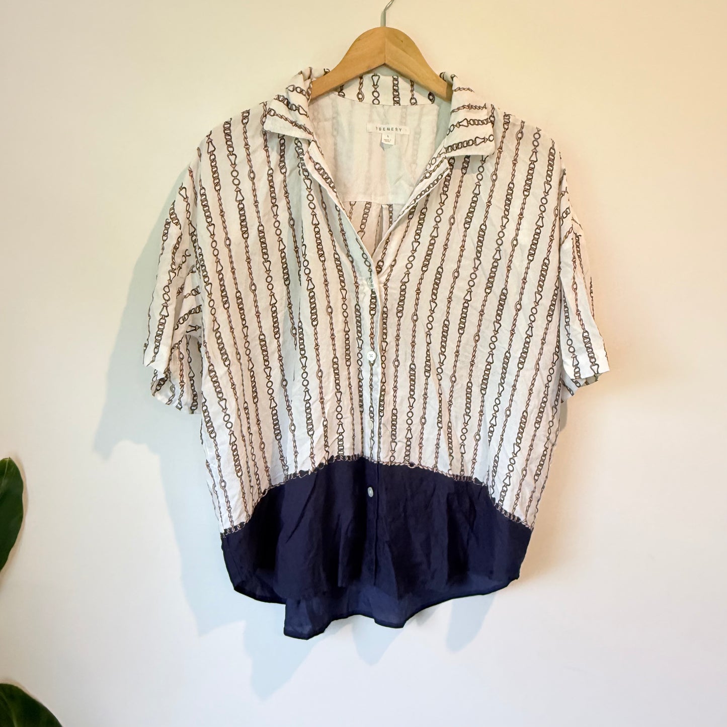 Trenery Women’s Chain Print Modal Shirt – Size L