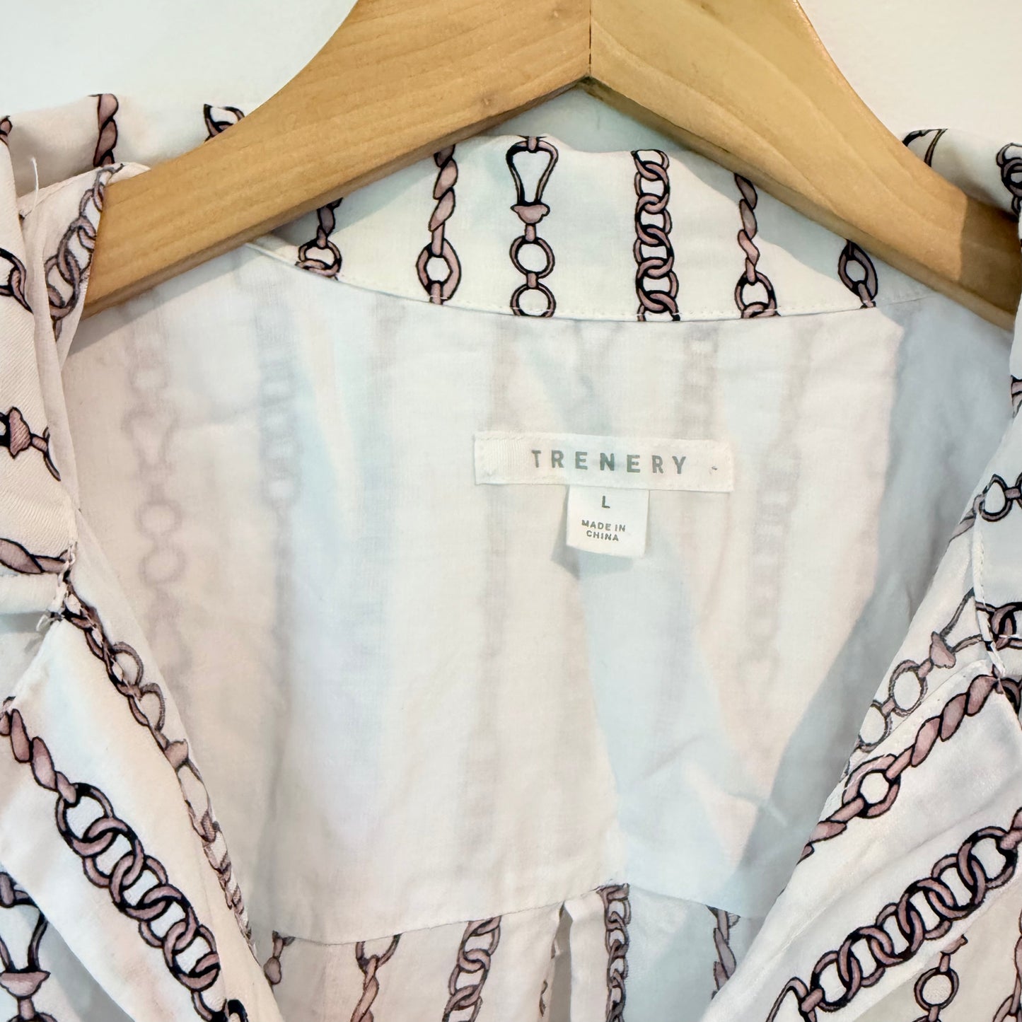 Trenery Women’s Chain Print Modal Shirt – Size L