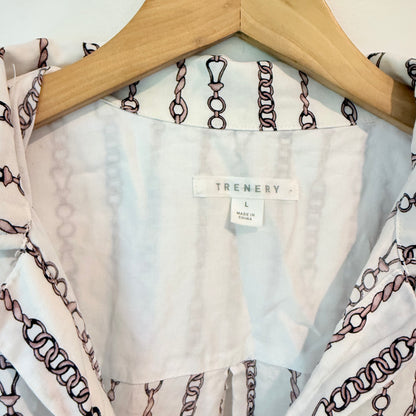 Trenery Women’s Chain Print Modal Shirt – Size L
