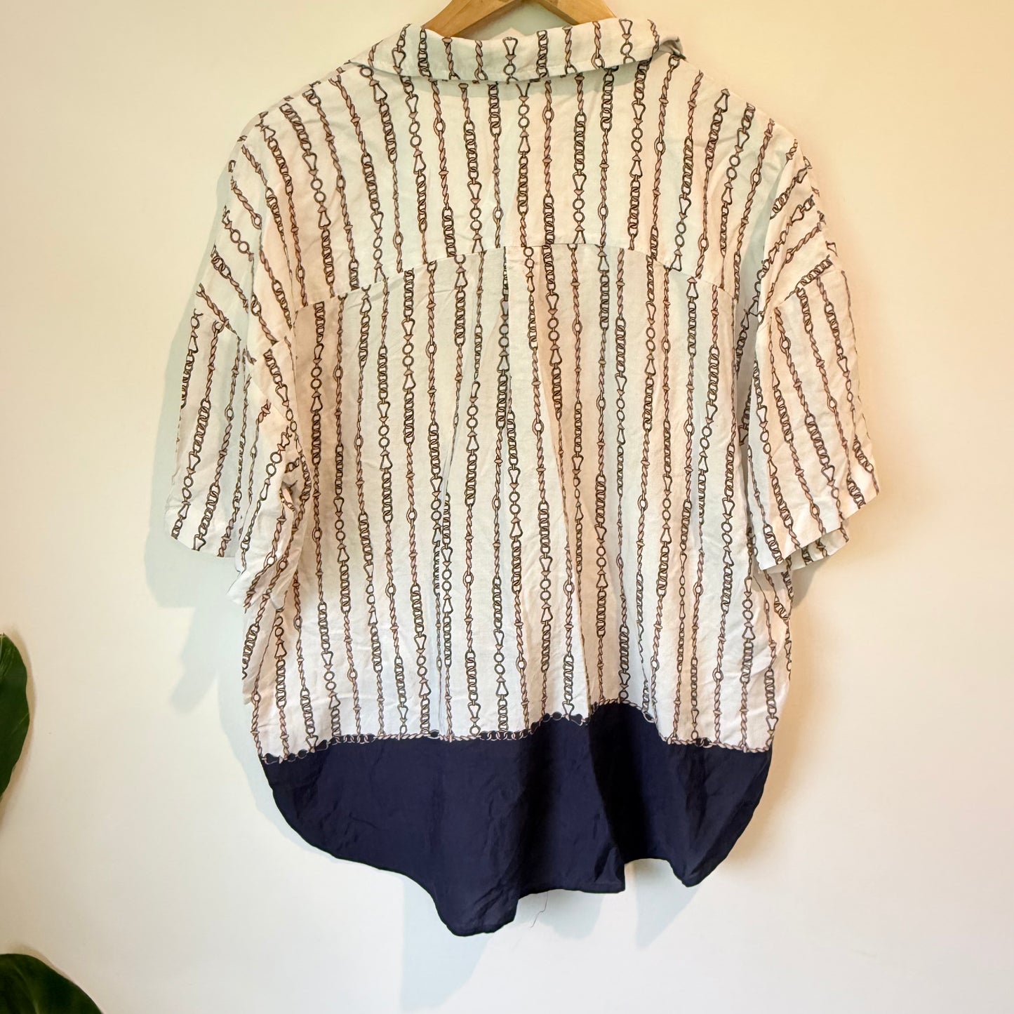 Trenery Women’s Chain Print Modal Shirt – Size L