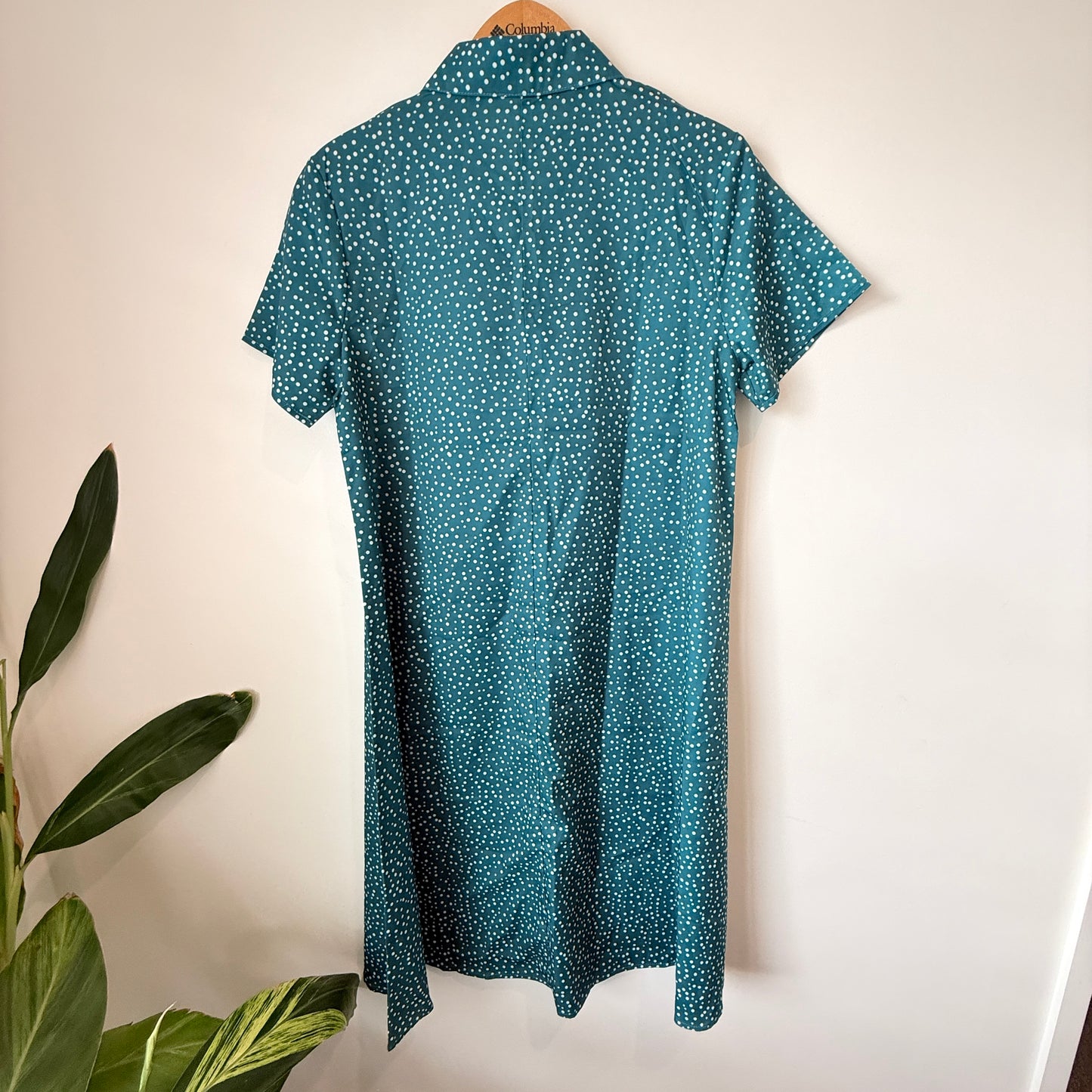 Unbranded Teal Polka Dot Short Sleeve Dress – Size S