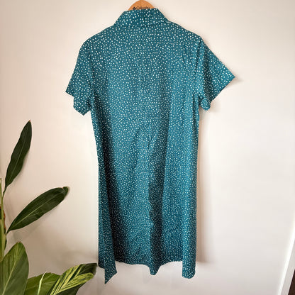 Unbranded Teal Polka Dot Short Sleeve Dress – Size S