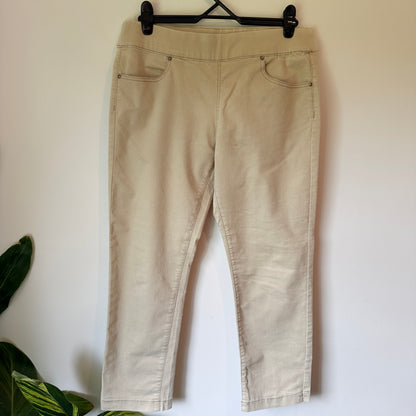 Threadz Size XL Beige Stretch Twill Pull-On Pants