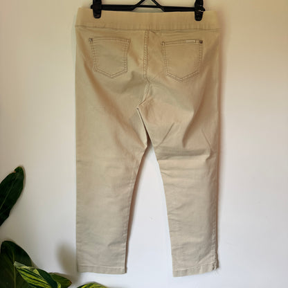 Threadz Size XL Beige Stretch Twill Pull-On Pants