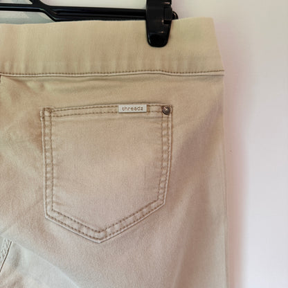 Threadz Size XL Beige Stretch Twill Pull-On Pants