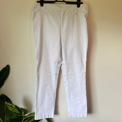 Eurodit Pull-On Cropped Pants - White - Size 44